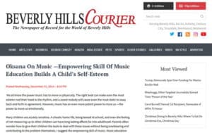 Beverly Hills Courier Oksana on Music