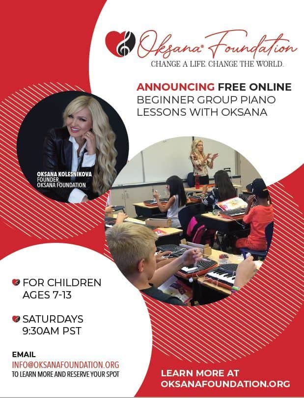 Oksana Community Outreach FREE Piano Lessons